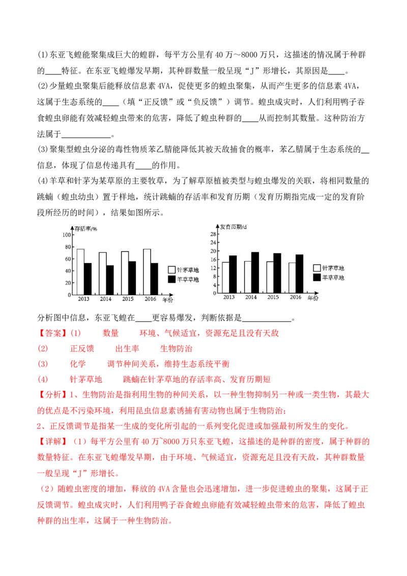 专题09生态环境（解析版）_2024年新高考资料_2.2024二轮复习_2024年高考生物二轮热点题型归纳与变式演练（新高考通用）