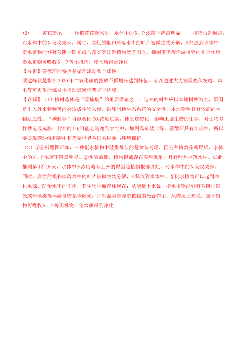 专题09生态环境（解析版）_2024年新高考资料_2.2024二轮复习_2024年高考生物二轮热点题型归纳与变式演练（新高考通用）