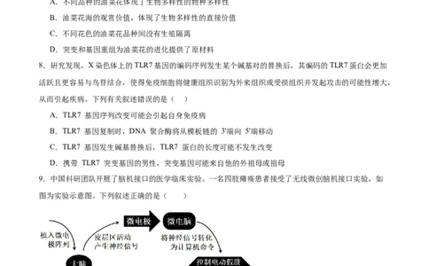2024年高考冲刺模拟试卷（一）（解析版）_2024年新高考资料_5.2024三轮冲刺_2024年高考生物考前最后冲刺
