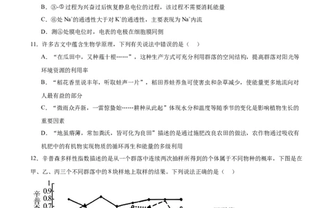 2024年高考冲刺模拟试卷（一）（解析版）_2024年新高考资料_5.2024三轮冲刺_2024年高考生物考前最后冲刺
