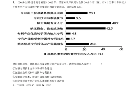 重难点06经济发展与社会进步（原卷版）_新高考复习资料_2024年新高考资料_专项复习资料_❤2024年高考政治热点&middot;重点&middot;难点专练（新高考专用）_重难点