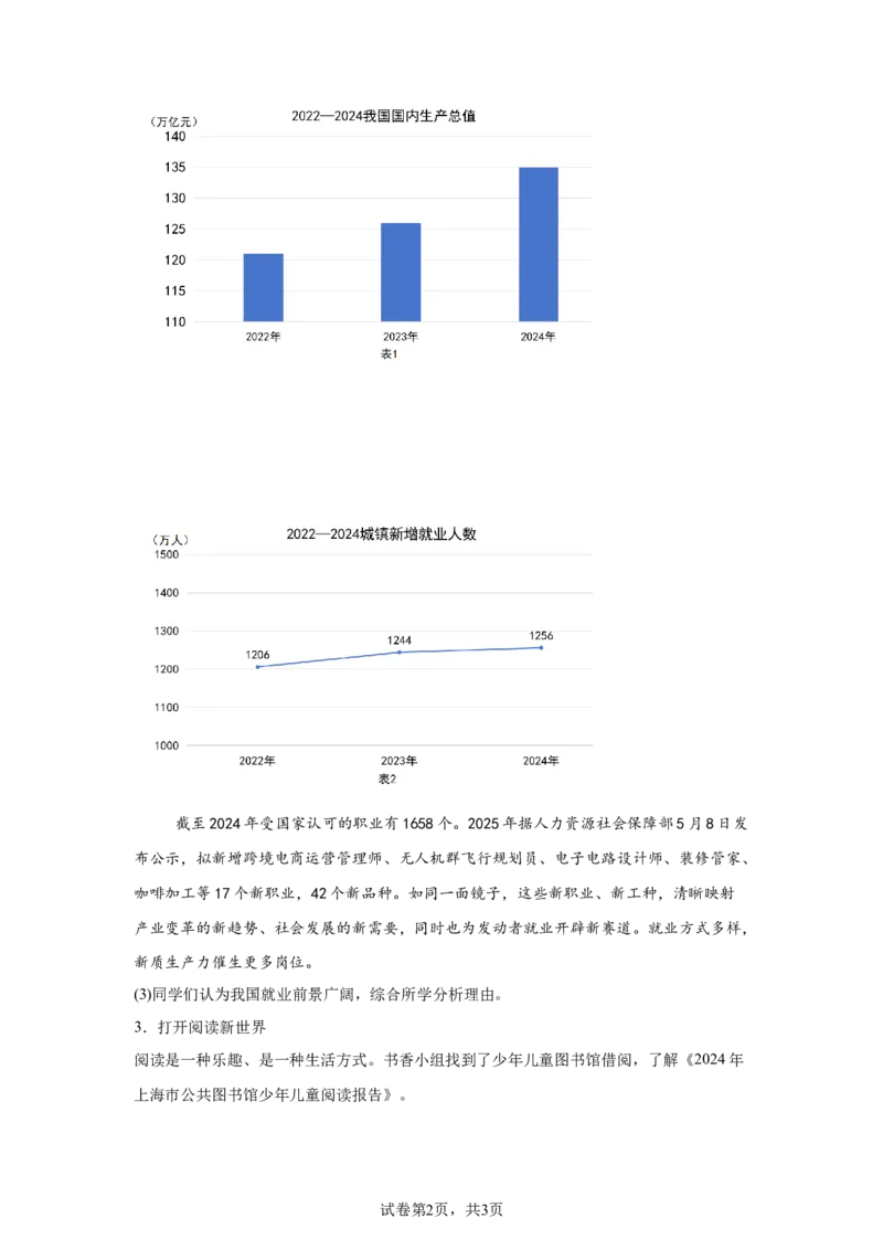 2025年上海市中考道德与法治真题_7.2015-2025年中考道法_7.2025各省市道法_上海