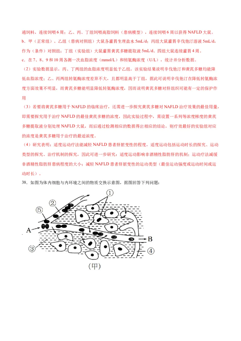 专题25内环境与稳态（解析版)_2024年新高考资料_3.2024专项复习_备战2024年高考生物一轮复习重难点专项突破_专题25内环境与稳态-备战2024年高考生物一轮复习重难点专项突破
