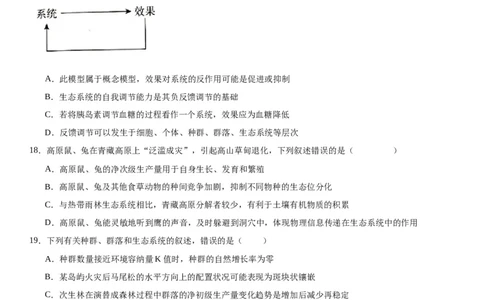 专题四生物与环境（选择题特训）-2024年高考生物二轮复习专题训练（全国通用）（原卷版）_2024年新高考资料_2.2024二轮复习_2024年高考生物二轮复习专题训练（全国通用）
