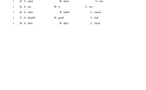 Unit2Goodhabits第3课时分层作业-英语六年级下册（译林版三起）_分层作业_2024版