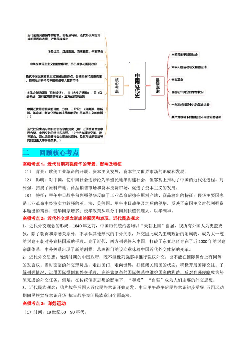 专题04中国近代史（解析版）_2024年新高考资料_52024三轮冲刺_查漏补缺2024年高考历史复习冲刺过关（新高考专用）