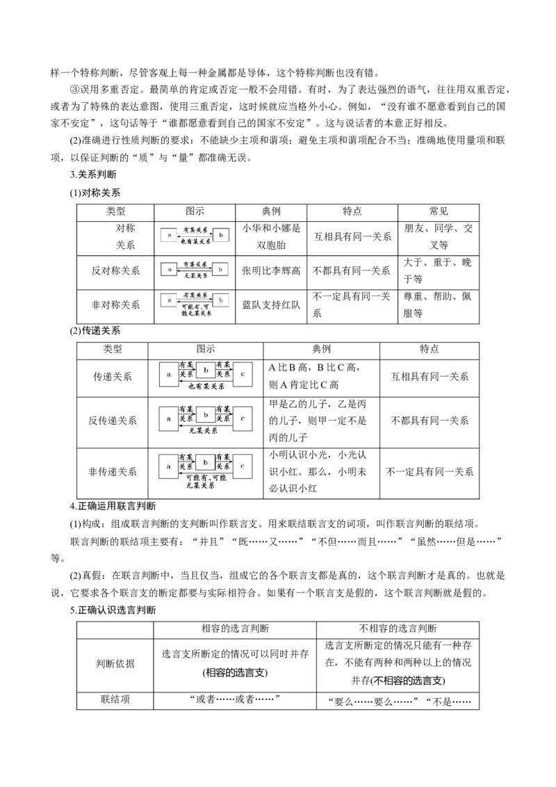 专题10推理篇&mdash;&mdash;判断与推理（讲义）（原卷版）_新高考复习资料_2024年新高考资料_二轮复习资料_高频考点解密2024年高考政治二轮复习高频考点追踪与预测（新高考专用）_讲义