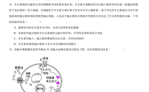 专题三稳态与调节（选择题特训）-2024年高考生物二轮复习专题训练（全国通用）（原卷版）_2024年新高考资料_2.2024二轮复习_2024年高考生物二轮复习专题训练（全国通用）