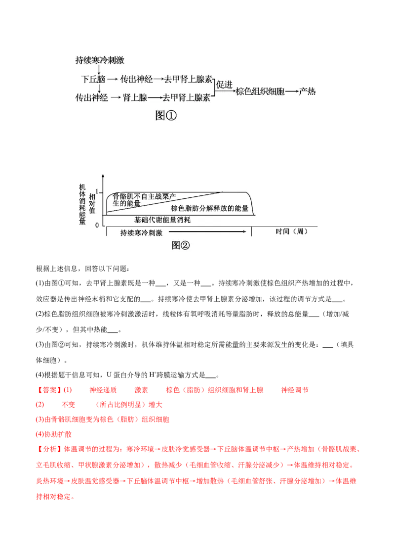 押新高考卷稳态与调节（解析版）-备战2024年高考生物临考题号押题（新高考通用）_2024年新高考资料_5.2024三轮冲刺_备战2024年高考生物临考题号押题（新高考通用）322745222_797
