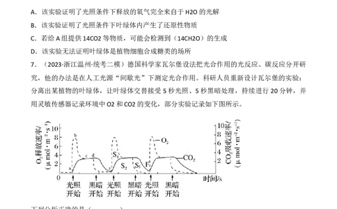 专题04细胞呼吸和光合作用（原卷版）_2024年新高考资料_3.2024专项复习_备战2024年高考生物一轮复习重难点突破讲解与训练（新教材）