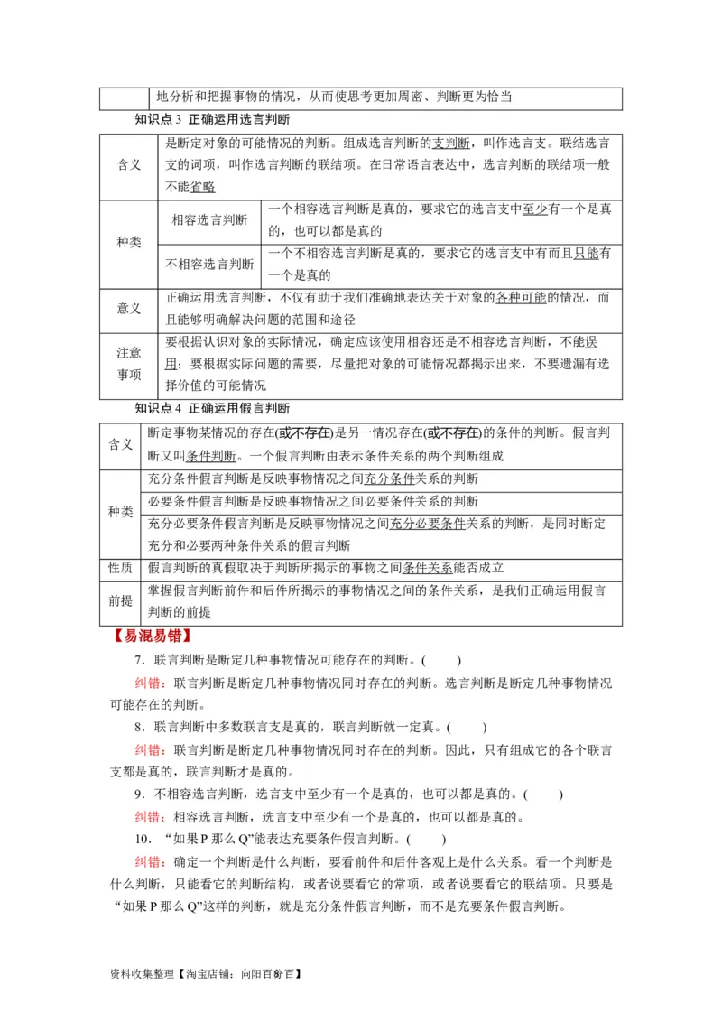 第05课正确运用判断（讲义）（解析版）_新高考复习资料_2024年新高考资料_一轮复习资料_完2024年高考政治一轮复习讲练测（课件+讲义+练习）（新教材新高考）_选择性必修3