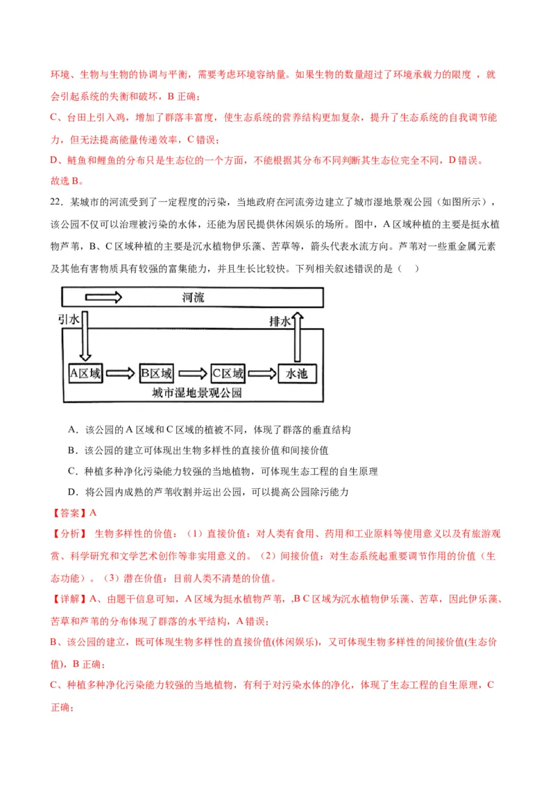 专题37人与环境、生态工程（解析版）_2024年新高考资料_3.2024专项复习_备战2024年高考生物一轮复习重难点专项突破_专题37人与环境、生态工程-备战2024年高考生物一轮复习重难点专项突破