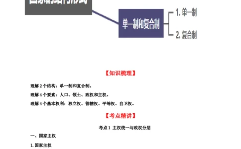 第二课国家的结构形式（精品讲义）_新高考复习资料_2024年新高考资料_一轮复习资料_完2024年高考政治一轮复习考点帮（课件+讲义+练习）（新教材新高考）