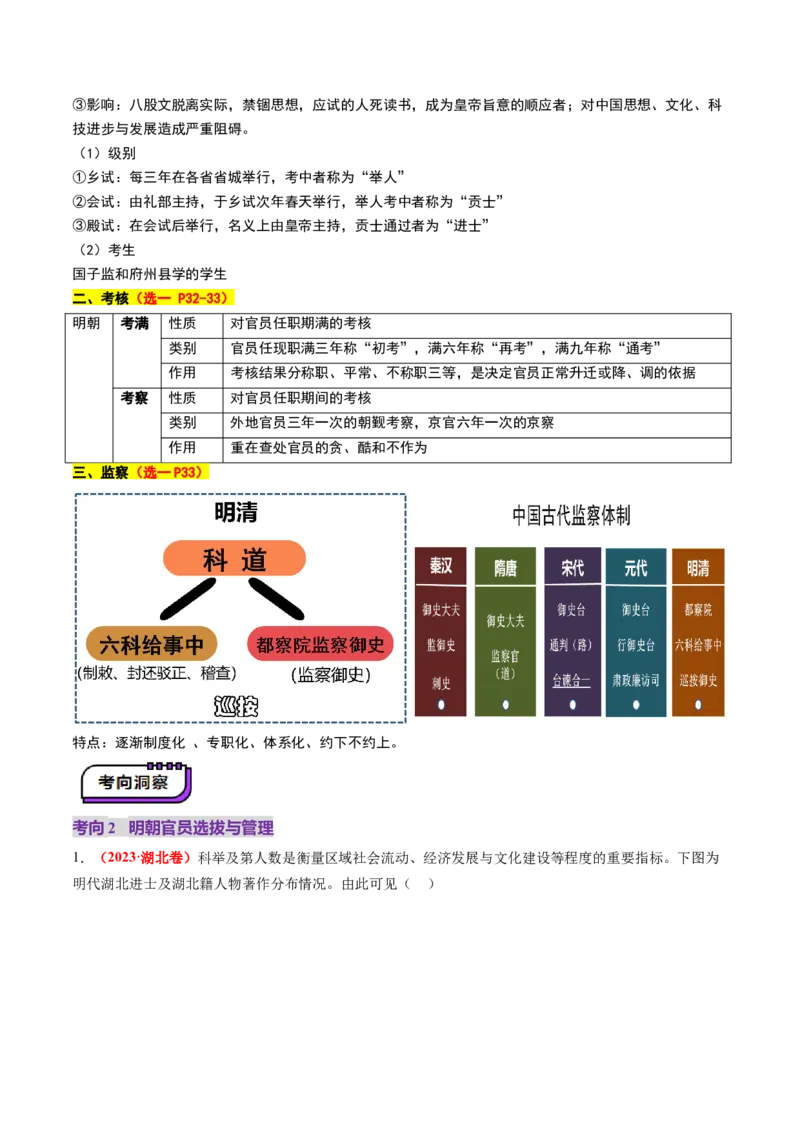 第08讲从明朝建立到清军入关和清朝前中期的鼎盛与危机（讲义）（解析版）_2025年新高考资料_一轮复习_2025年高考历史一轮复习讲练测（新教材新高考）（完结）_讲义+练习