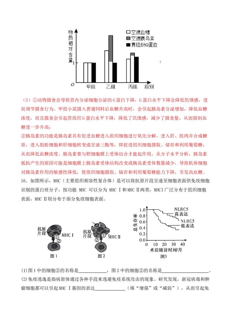 二轮题型突破卷（1）（解析版）_2024年新高考资料_2.2024二轮复习_2024年高考生物二轮热点题型归纳与变式演练（新高考通用）