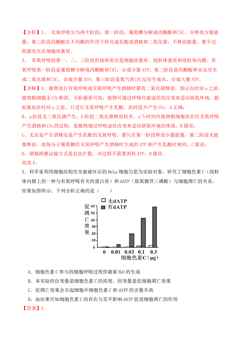 二轮题型突破卷（1）（解析版）_2024年新高考资料_2.2024二轮复习_2024年高考生物二轮热点题型归纳与变式演练（新高考通用）