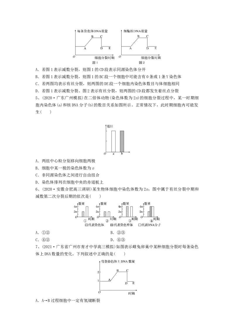 专题12减数分裂和受精作用（精练）（原卷版）_2024年新高考资料_1.2024一轮复习_备战2024年高考生物一轮复习串讲精练（新高考专用）