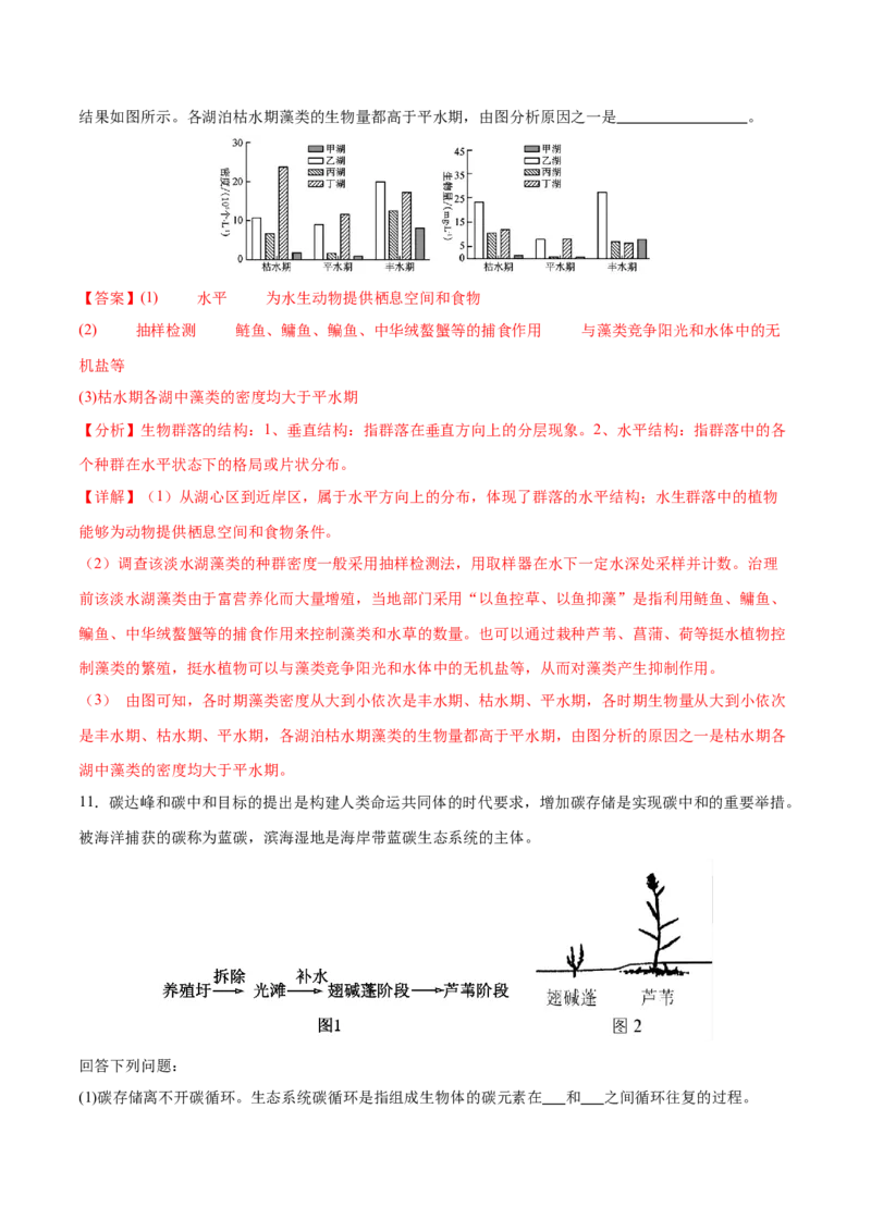 押新高考卷生物与环境（解析版）-备战2024年高考生物临考题号押题（新高考通用）(1)_2024年新高考资料_5.2024三轮冲刺_备战2024年高考生物临考题号押题（新高考通用）322745222