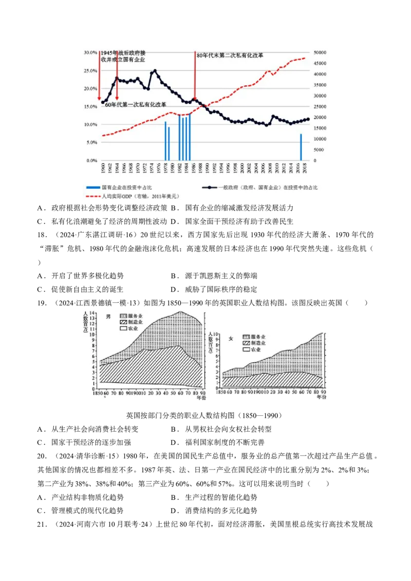 重难点16当代世界发展的特点与主要趋势（原卷版）_2024年新高考资料_3.2024专项复习_2024年高考历史热点&middot;重点&middot;难点专练（新高考专用）