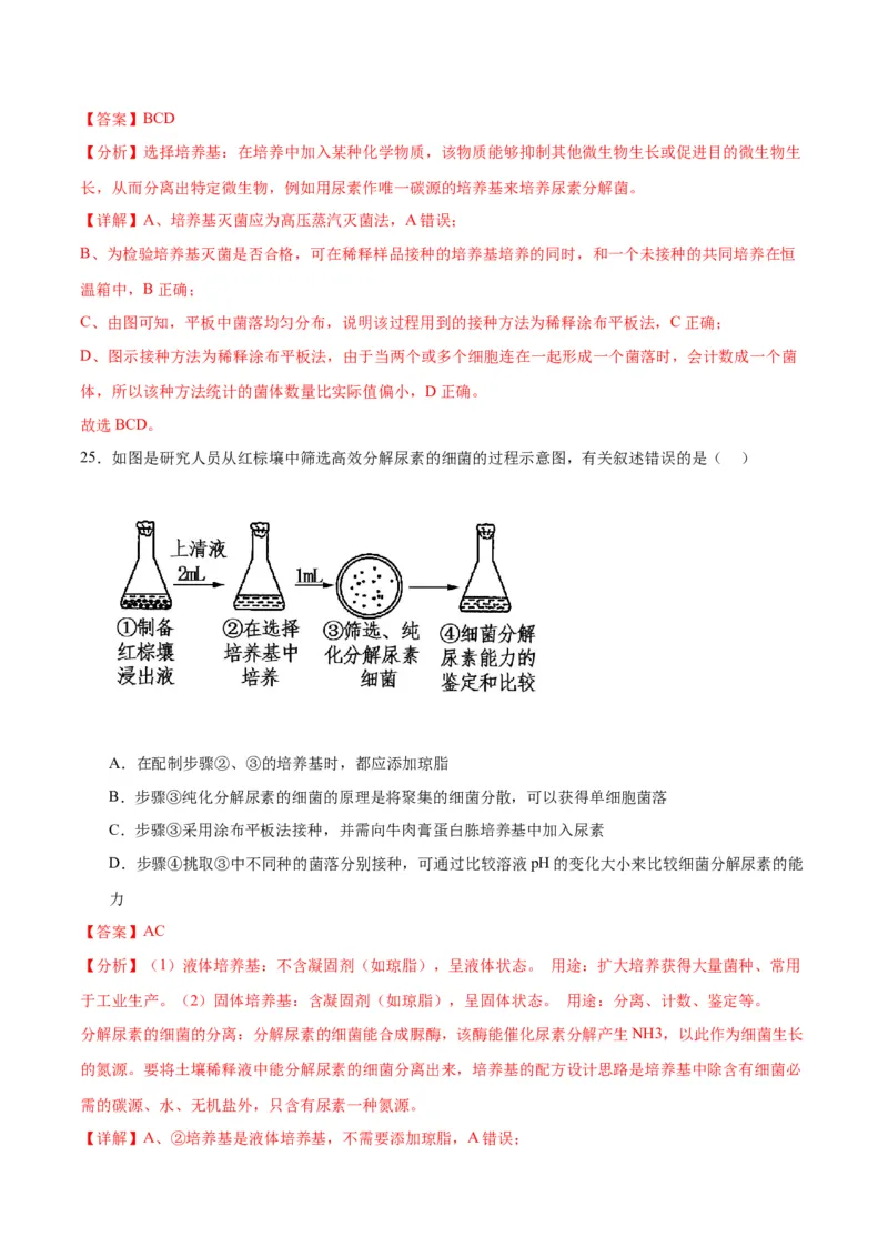 专题39微生物的培养技术和应用（解析版）_2024年新高考资料_3.2024专项复习_备战2024年高考生物一轮复习重难点专项突破