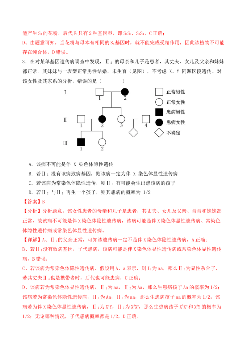 专题04&ldquo;条件分析&rdquo;类题型&mdash;&mdash;逆向分析法（解析版）_2024年新高考资料_2.2024二轮复习_2024年高考生物二轮热点题型归纳与变式演练（新高考通用）