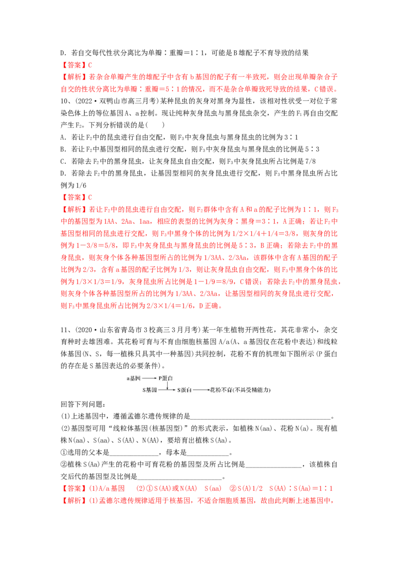 专题14基因的分离定律（精练）（解析版）_2024年新高考资料_1.2024一轮复习_备战2024年高考生物一轮复习串讲精练（新高考专用）