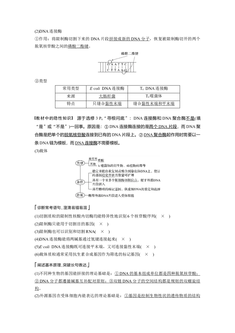 2022年高考生物一轮复习第10单元第33讲　基因工程_新高考复习资料_2022年新高考复习资料_2022年一轮复习最新版_1.2022年高考生物一轮复习全国通用版