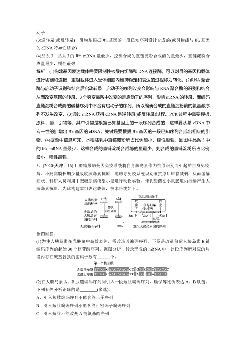 2022年高考生物一轮复习第10单元第33讲　基因工程_新高考复习资料_2022年新高考复习资料_2022年一轮复习最新版_1.2022年高考生物一轮复习全国通用版
