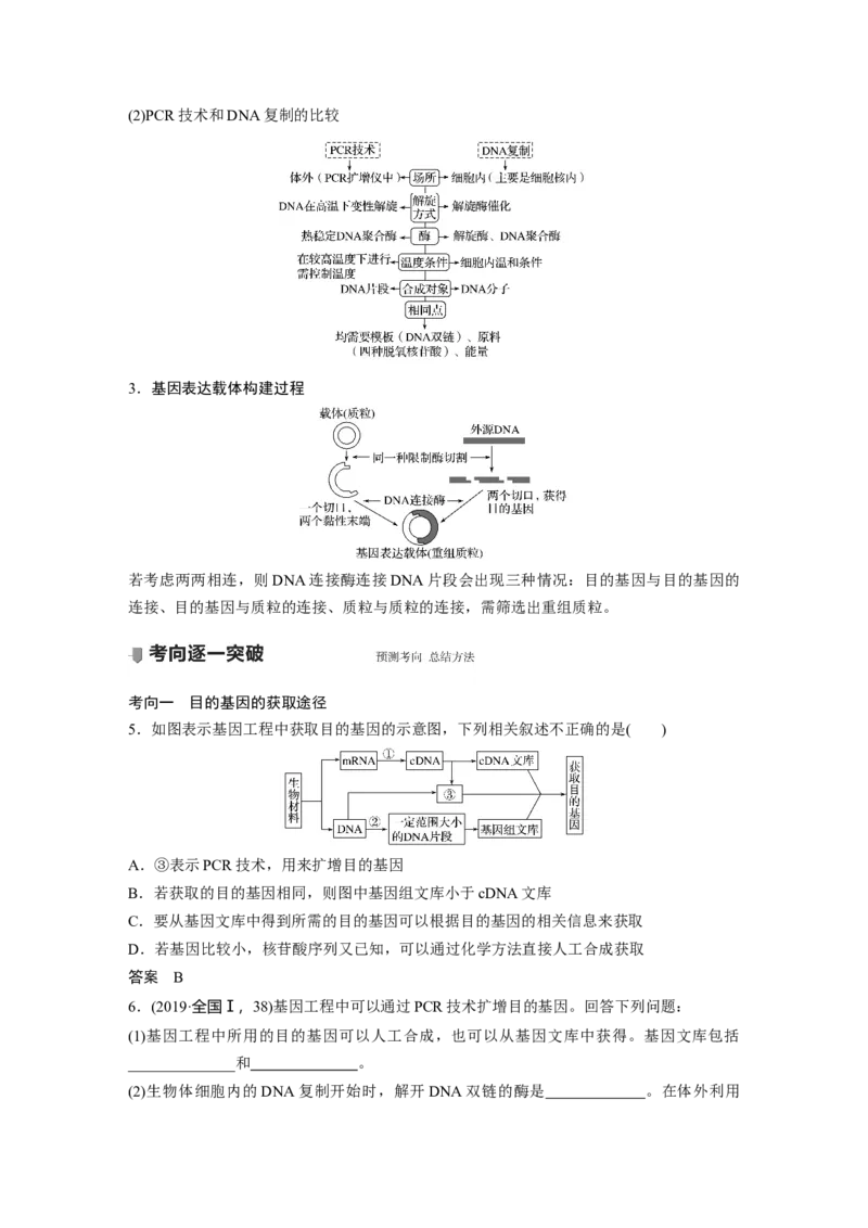2022年高考生物一轮复习第10单元第33讲　基因工程_新高考复习资料_2022年新高考复习资料_2022年一轮复习最新版_1.2022年高考生物一轮复习全国通用版