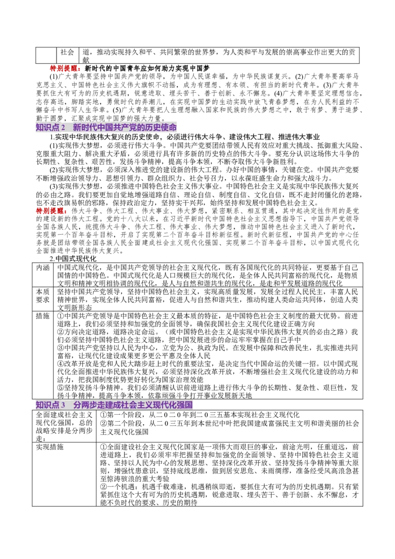 第04讲只有坚持和发展中国特色社会主义才能实现中华民族伟大复兴（讲义）（解析版）_新高考复习资料_2025年新高考资料_2025年高考政治一轮复习讲练测（新教材新高考）