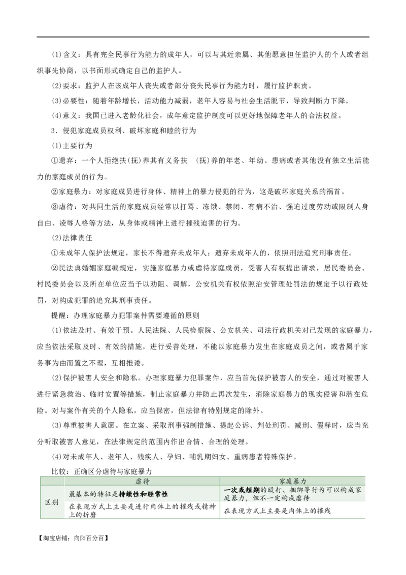 选择性必修二《法律与生活》知识清单-口袋书2024年高考政治一轮复习知识清单（新高考通用）_新高考复习资料_2024年新高考资料_专项复习资料