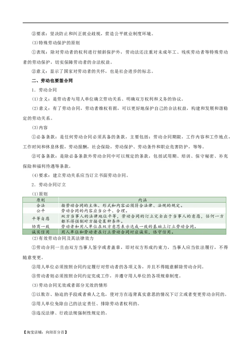 选择性必修二《法律与生活》知识清单-口袋书2024年高考政治一轮复习知识清单（新高考通用）_新高考复习资料_2024年新高考资料_专项复习资料