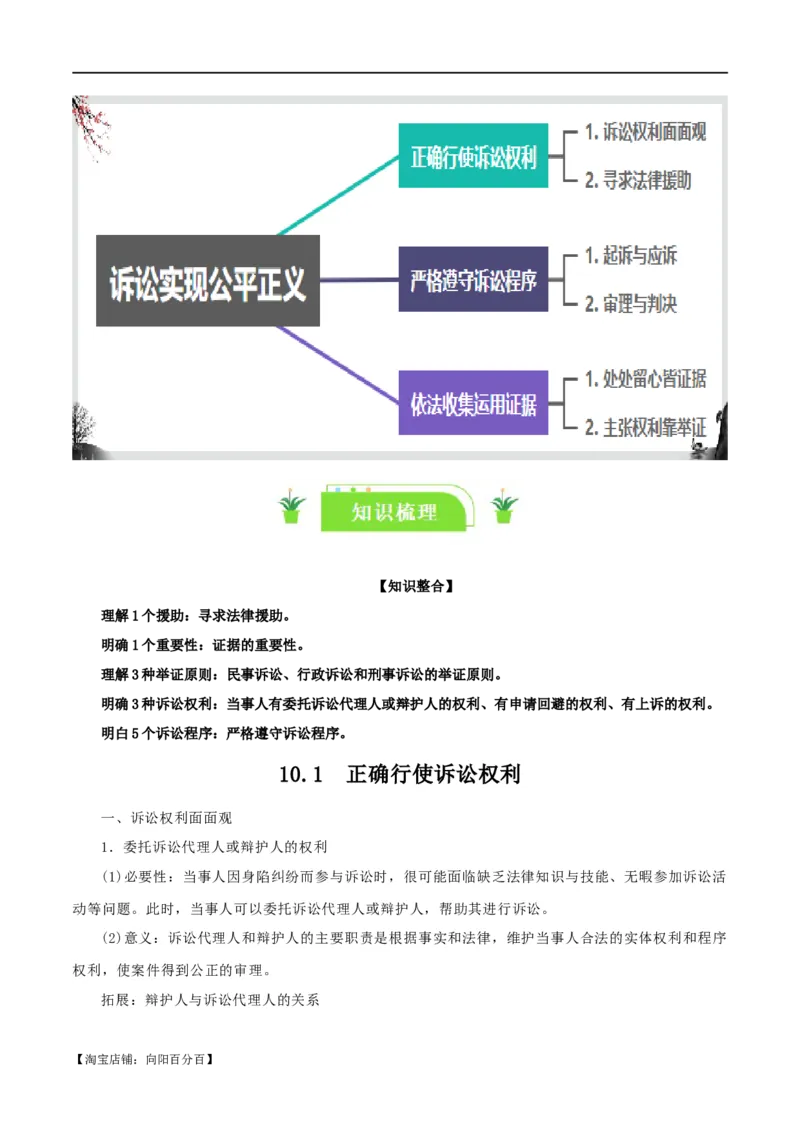 选择性必修二《法律与生活》知识清单-口袋书2024年高考政治一轮复习知识清单（新高考通用）_新高考复习资料_2024年新高考资料_专项复习资料