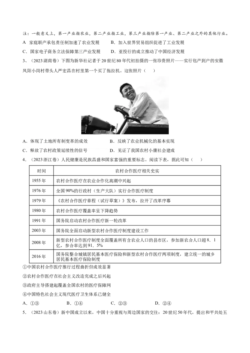 专题12中国特色社会主义（好题冲关）（原卷版）_2025年新高考资料_一轮复习_备战2025年高考历史一轮复习考点帮（新高考通用）