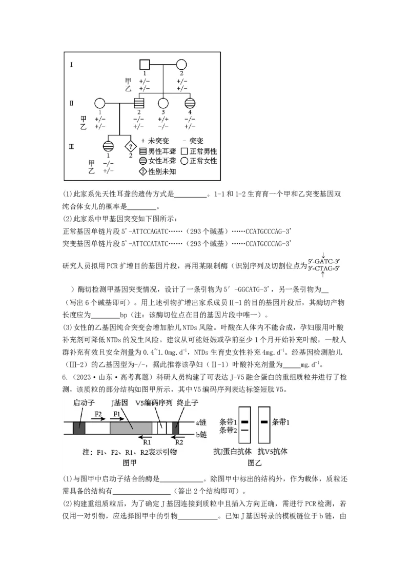 专题32基因工程（串讲）（原卷版）_2024年新高考资料_1.2024一轮复习_备战2024年高考生物一轮复习串讲精练（新高考专用）