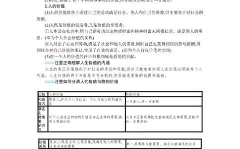 第六课实现人生的价值学案_新高考复习资料_2022年新高考资料_2022届一轮复习讲练结合_系列一_第二十三单元实现人生的价值