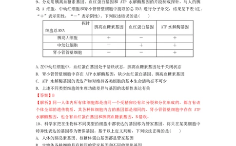 专题13细胞的分化、衰老和死亡（精练）（解析版）_2024年新高考资料_1.2024一轮复习_备战2024年高考生物一轮复习串讲精练（新高考专用）