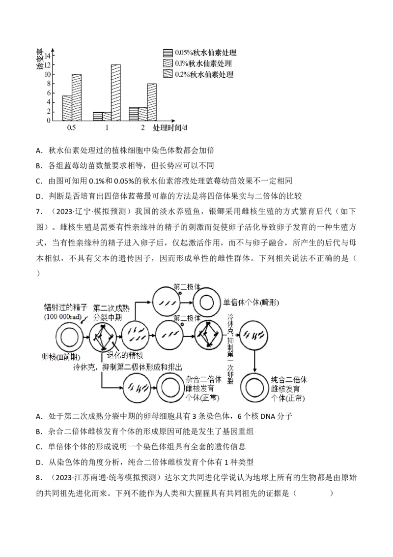 专题09生物的变异、进化与育种（原卷版）_2024年新高考资料_3.2024专项复习_备战2024年高考生物一轮复习重难点突破讲解与训练（新教材）