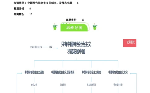 专题03只有中国特色社会主义才能发展中国_新高考复习资料_2024年新高考资料_一轮复习资料_口袋书2024年高考政治一轮复习知识清单（新高考通用）