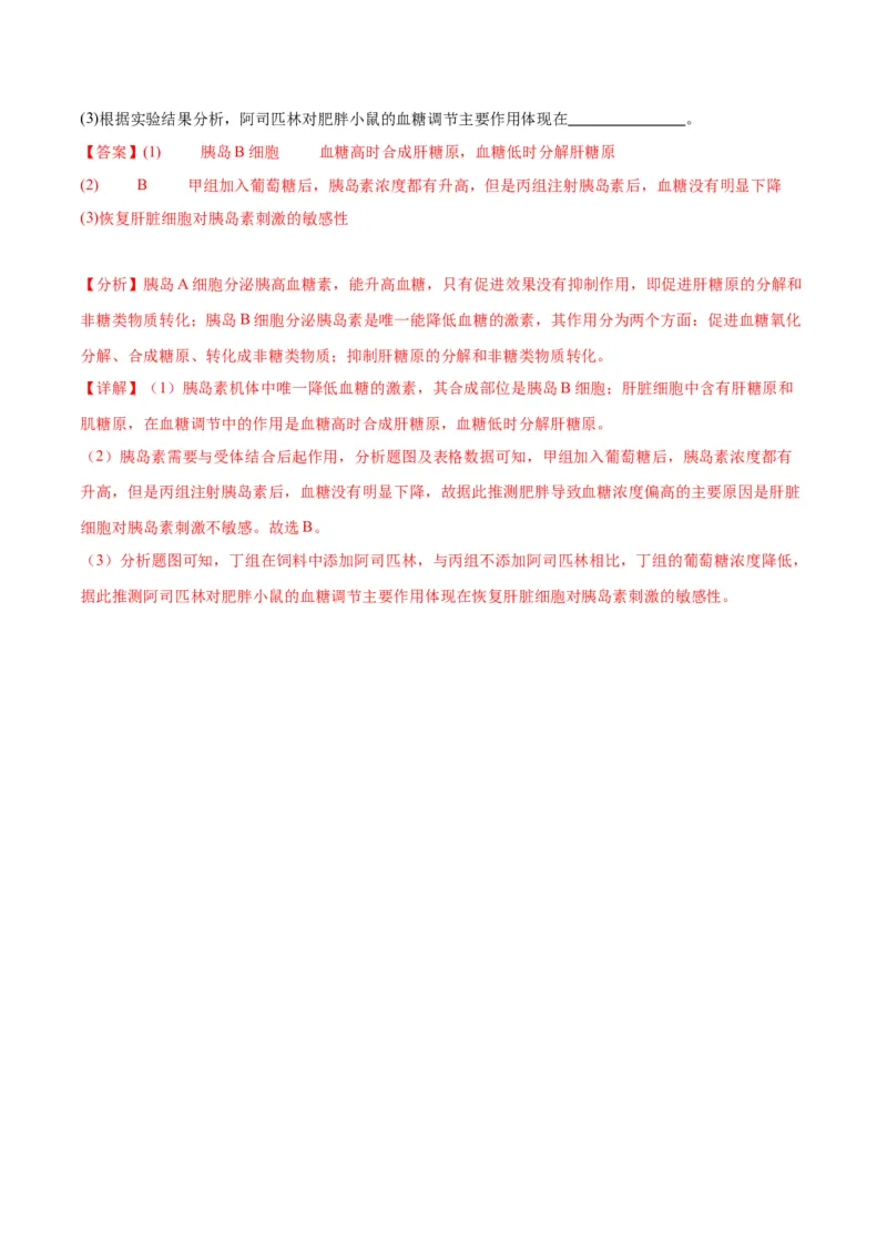 专题28体液调节与神经调节的关系（解析版)_2024年新高考资料_3.2024专项复习_备战2024年高考生物一轮复习重难点专项突破
