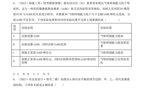 专题10稳态与生命活动的调节（包含神经、体液调节）（原卷版）_2024年新高考资料_3.2024专项复习_备战2024年高考生物一轮复习重难点突破讲解与训练（新教材）