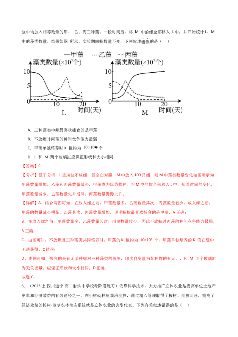 专题09种群和群落（解析版）_2024年新高考资料_3.2024专项复习_2024年高考生物热点&middot;重点&middot;难点专练（新高考专用）