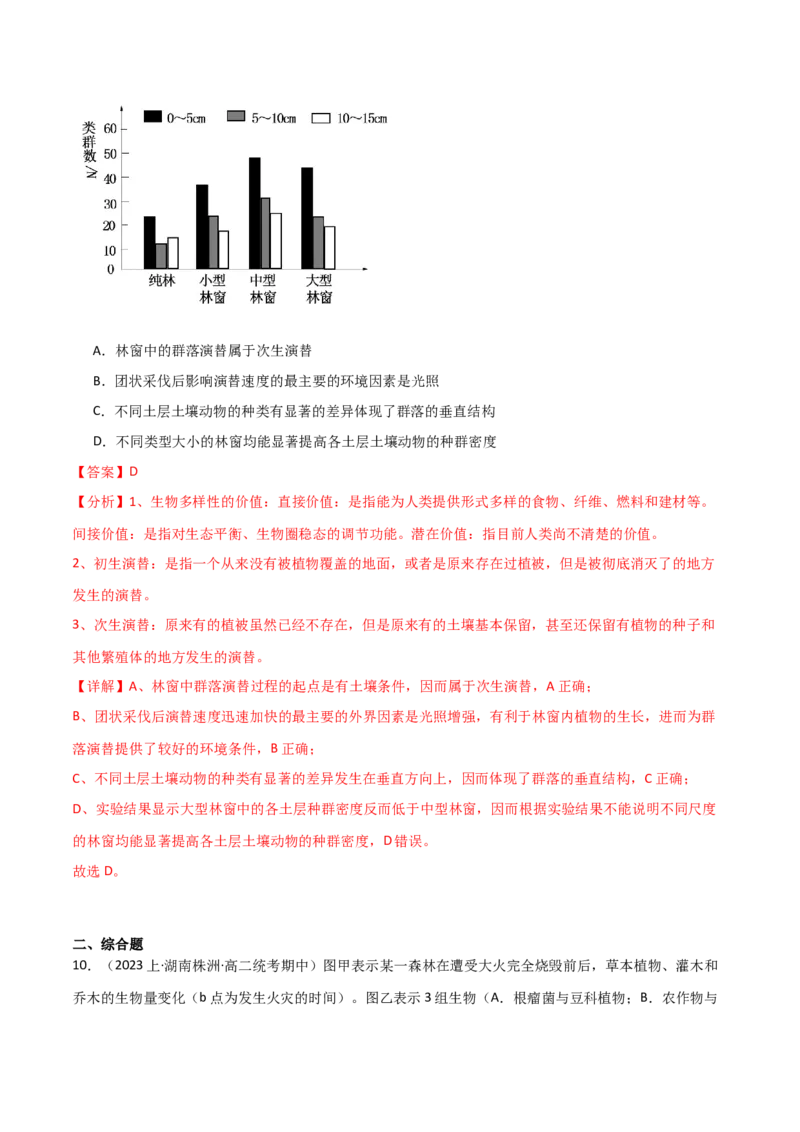 专题09种群和群落（解析版）_2024年新高考资料_3.2024专项复习_2024年高考生物热点&middot;重点&middot;难点专练（新高考专用）