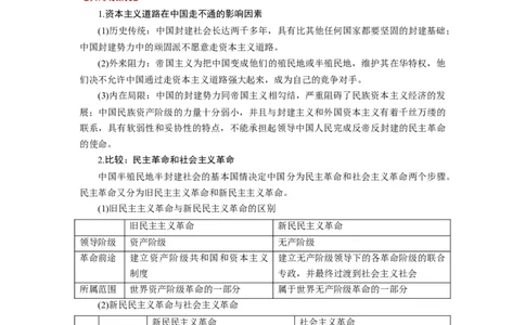 第02课只有社会主义才能救中国（讲义）（原卷版）_新高考复习资料_2024年新高考资料_一轮复习资料_完2024年高考政治一轮复习讲练测（课件+讲义+练习）（新教材新高考）_必修1