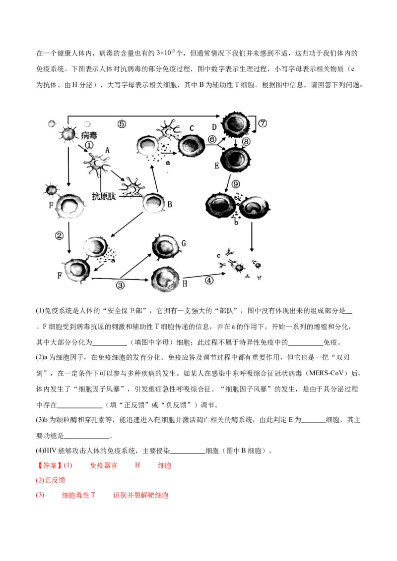 专题30免疫失调和免疫学的应用（解析版)_2024年新高考资料_3.2024专项复习_备战2024年高考生物一轮复习重难点专项突破