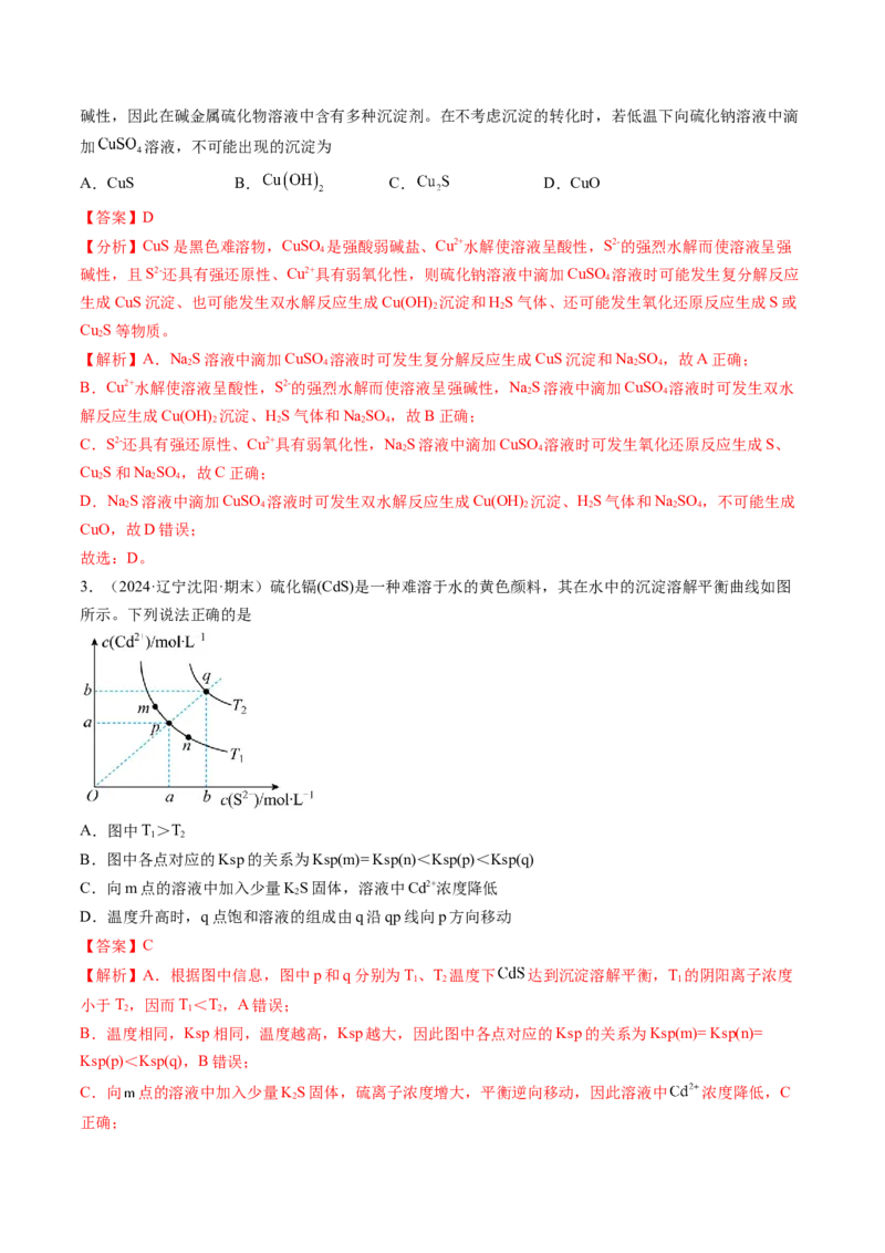 考点32沉淀溶解平衡（核心考点精讲精练）-备战2025年高考化学一轮复习考点帮（新高考通用）（解析版）_2025年新高考资料_一轮复习_备战2025年高考化学一轮复习考点帮