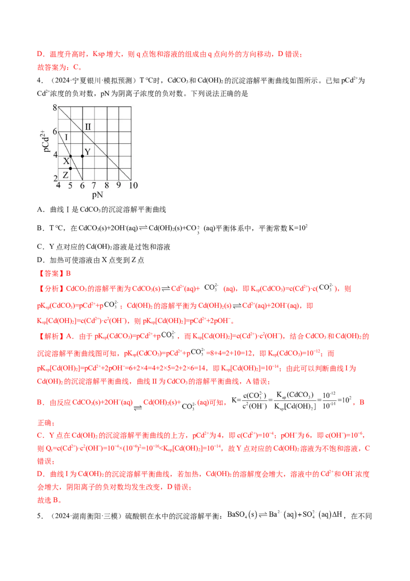考点32沉淀溶解平衡（核心考点精讲精练）-备战2025年高考化学一轮复习考点帮（新高考通用）（解析版）_2025年新高考资料_一轮复习_备战2025年高考化学一轮复习考点帮