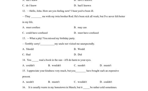08情态动词和虚拟语气(精练)-2024年高考英语一轮复习语法能力突破必备(PPT+复习卡+精练题)(通用版)_03高考英语_通用版（老高考）复习资料_2024年复习资料