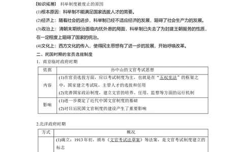 2023年高考历史一轮复习（部编版新高考）第11讲课题30　近代以来中国的官员选拔与管理_07高考历史_新高考复习资料_2023年新高考复习资料_2023新高考大一轮复习讲义
