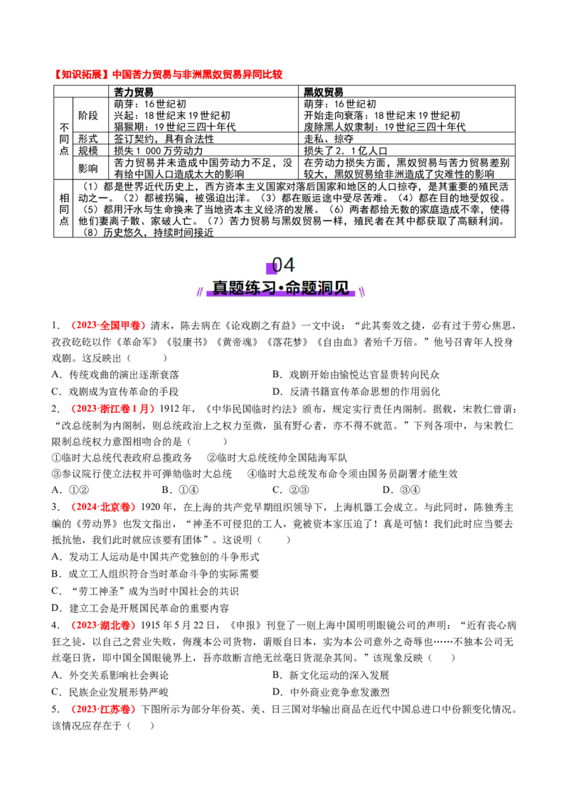 第13讲辛亥革命与北洋军阀的统治（讲义）（原卷版）_2025年新高考资料_一轮复习_2025年高考历史一轮复习讲练测（新教材新高考）（完结）_讲义+练习